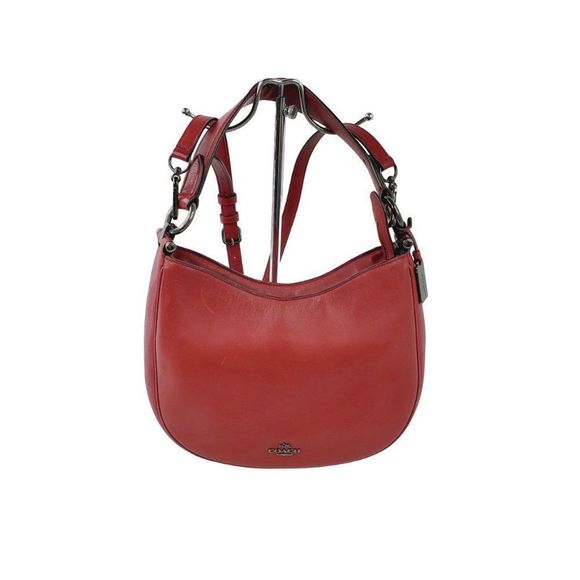 Coach Women's Red Nomad 54446 Adjustable Leather Hobo Crossbody Bag - Picture 1 of 11